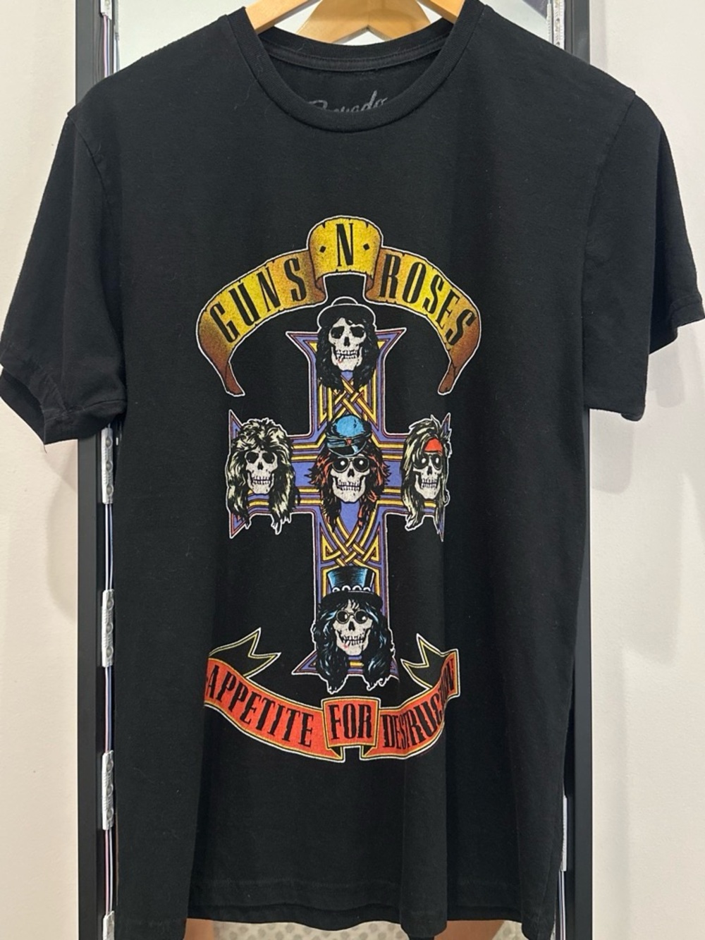 Bravado Black Guns N' Roses Cross Graphic Tee